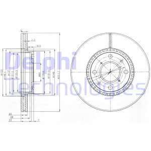 BG4049C  Brake disc DELPHI 