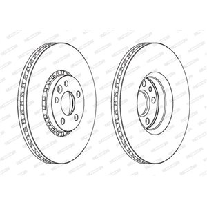 DDF1801C-1  Brake disc FERODO 