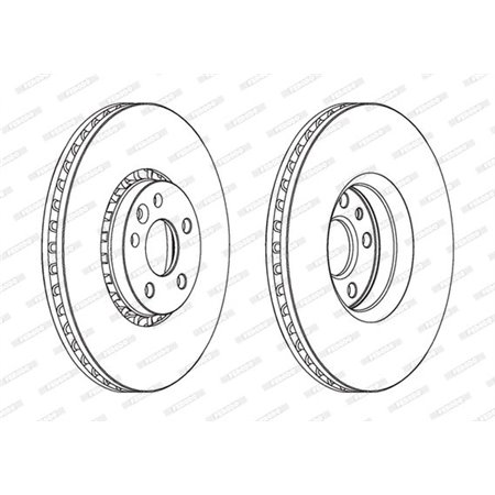 DDF1801C-1  Brake disc FERODO 