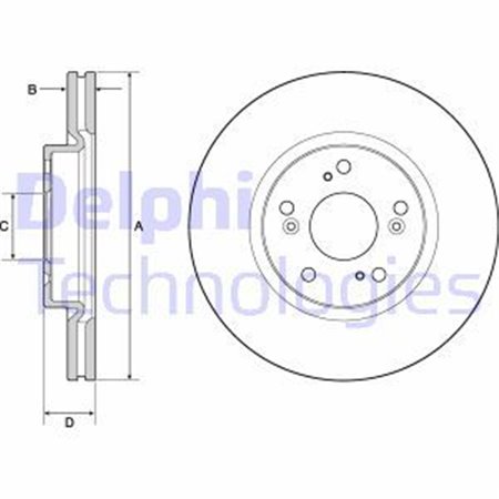 BG4698C Тормозной диск DELPHI