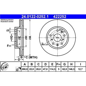 24.0122-0252.1 Тормозной диск ATE - Top1autovaruosad