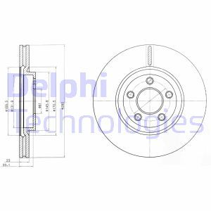 BG3704 Тормозной диск DELPHI - Top1autovaruosad