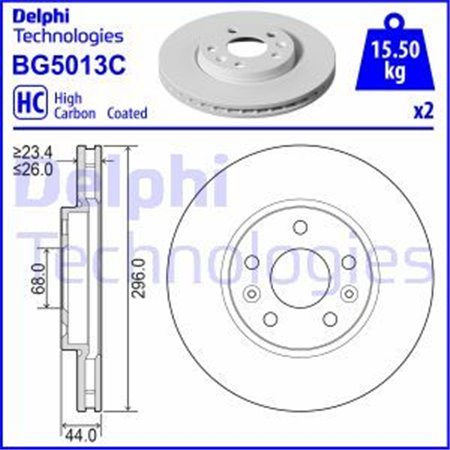 BG5013C Bromsskiva DELPHI