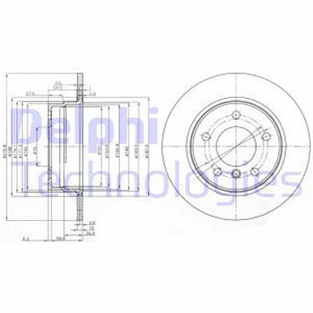 BG3948C Тормозной диск DELPHI