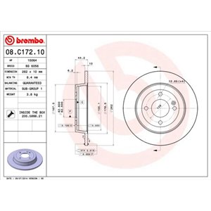 08.C172.10 Тормозной диск BREMBO - Top1autovaruosad