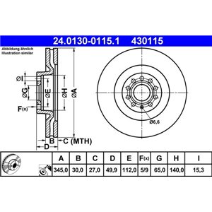 24.0130-0115.1 Bromsskiva ATE - Top1autovaruosad