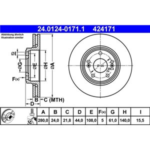 24.0124-0171.1 Тормозной диск ATE - Top1autovaruosad