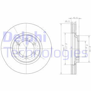 BG3936  Brake disc DELPHI 