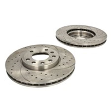 SPEEDMAX 5201-01-1075PTUO - SPEEDMAX CERT. TUV drilled/slotted brake discs set (2 pcs.), SPEEDMAX, Ventilated, Cut-Drilled, fron