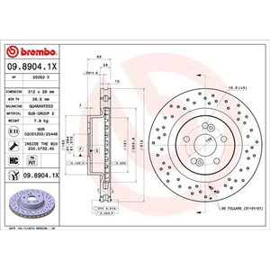 09.8904.1X  Brake disc BREMBO 