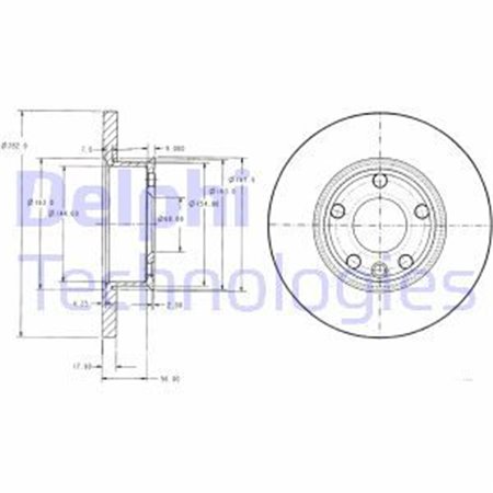 BG2898 Brake Disc DELPHI