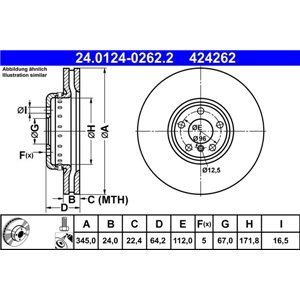 24.0124-0262.2 Тормозной диск ATE - Top1autovaruosad
