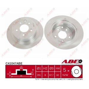 C41047ABE Brake Disc ABE - Top1autovaruosad