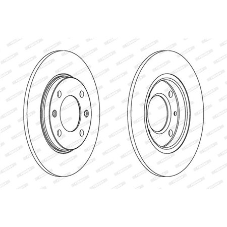 DDF244C  Brake disc FERODO 