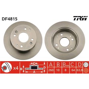 DF4815 Тормозной диск TRW     