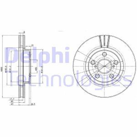 BG3347 Brake Disc DELPHI