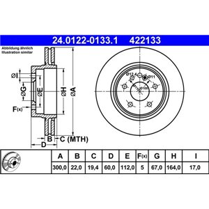 24.0122-0133.1 Тормозной диск ATE - Top1autovaruosad