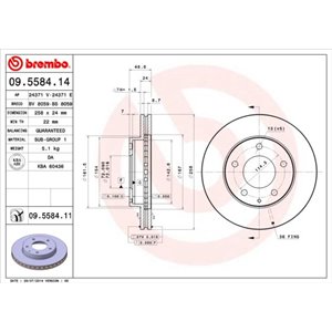 09.5584.11 Brake Disc BREMBO - Top1autovaruosad