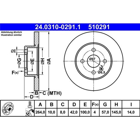 24.0310-0291.1 Тормозной диск ATE