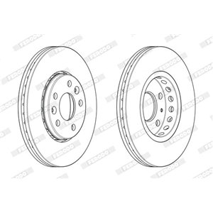 DDF2507C Bromsskiva FERODO - Top1autovaruosad