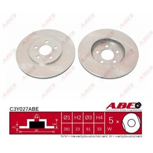 C3Y027ABE Тормозной диск ABE - Top1autovaruosad