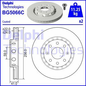 BG5066C Тормозной диск DELPHI     