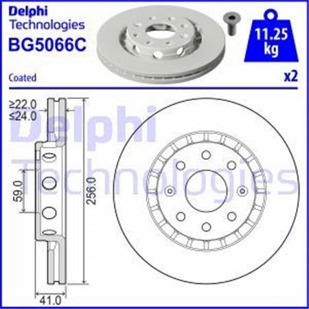 BG5066C Тормозной диск DELPHI