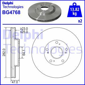 BG4768  Brake disc DELPHI 
