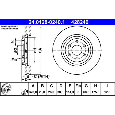 24.0128-0240.1 Brake Disc ATE