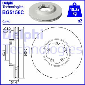 BG5156C  Brake disc DELPHI  - Top1autovaruosad