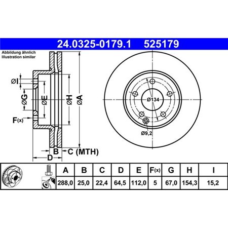 24.0325-0179.1 Brake Disc ATE