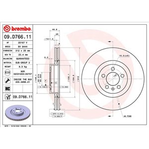 09.D766.11 Brake Disc BREMBO - Top1autovaruosad