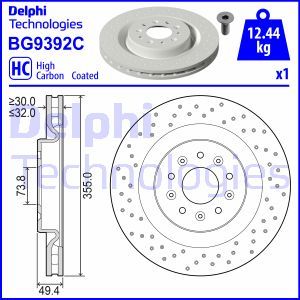BG9392C Тормозной диск DELPHI     