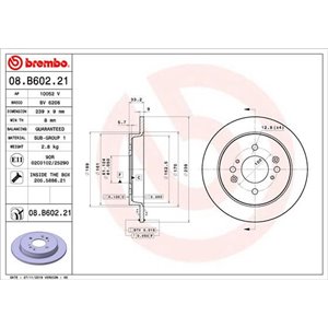 08.B602.21  Brake disc BREMBO 