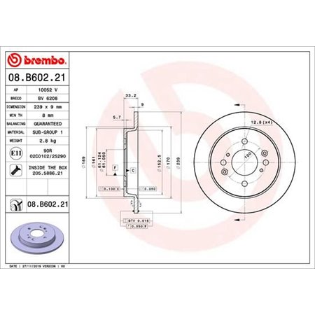 08.B602.21 Bromsskiva BREMBO