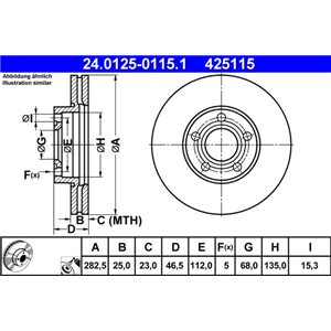 24.0125-0115.1 Тормозной диск ATE - Top1autovaruosad