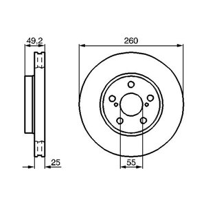 0 986 478 451  Brake disc BOSCH 