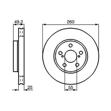 0 986 478 451 Brake Disc BOSCH