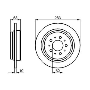 0 986 478 445 Тормозной диск BOSCH     