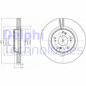 BG4224  Brake disc DELPHI 