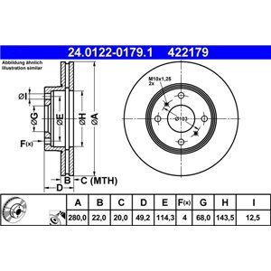 24.0122-0179.1 Тормозной диск ATE - Top1autovaruosad