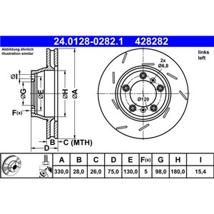 24.0128-0282.1 Brake Disc ATE - Top1autovaruosad