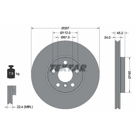 92283603 Brake Disc TEXTAR