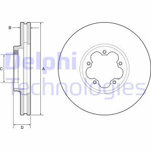 BG9176C  Brake disc DELPHI 