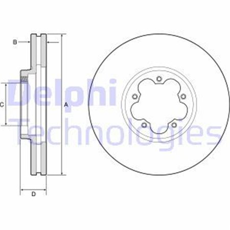 BG9176C Bromsskiva DELPHI