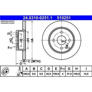 24.0310-0251.1 Тормозной диск ATE - Top1autovaruosad