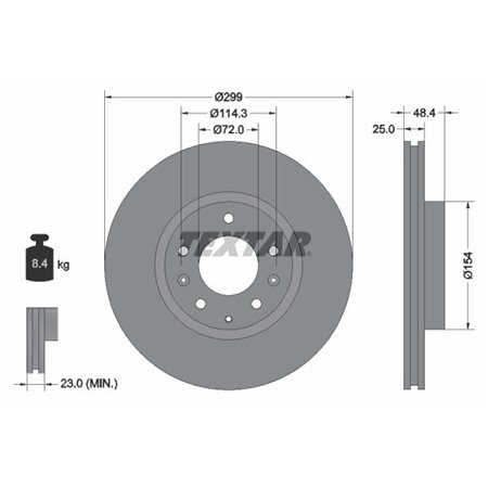 92180703 Brake Disc TEXTAR