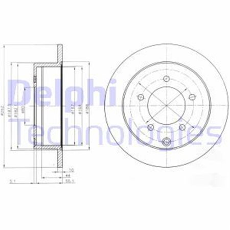 BG4198 Тормозной диск DELPHI     