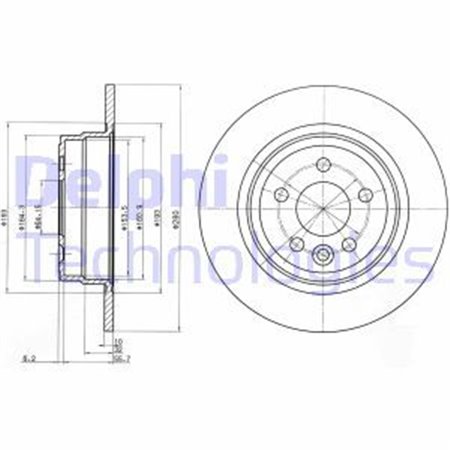 BG3550 Тормозной диск DELPHI