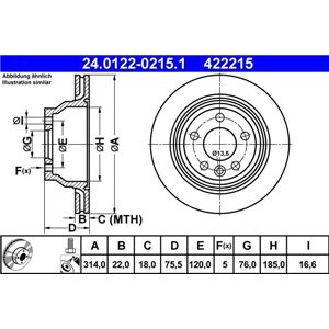 24.0122-0215.1 Тормозной диск ATE - Top1autovaruosad
